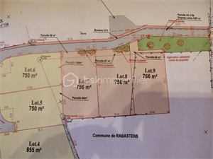 terrain à la vente -   81800  RABASTENS, surface 766 m2 vente terrain - UBI453082448